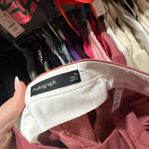 RARE M&S Pink Suit Pants ASO Kate Middleton - Picture 2 of 5